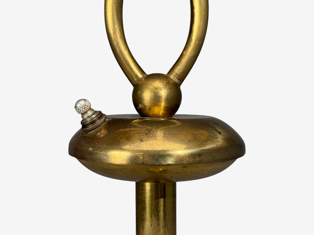 American Modern, Floor Lamp, Walnut, Brass, Vellum, USA, 1950s
