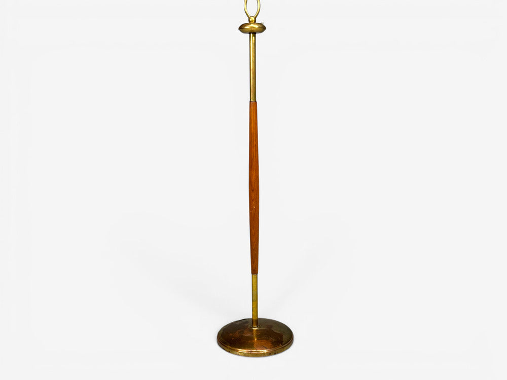 American Modern, Floor Lamp, Walnut, Brass, Vellum, USA, 1950s