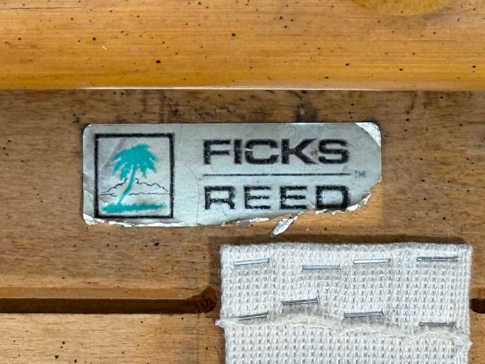 Ficks Reed, Three Seater Sofa, Bamboo, Cane, Beige Tweed, USA, 1950s