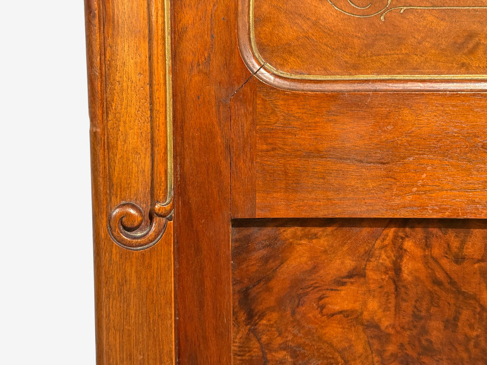 French Provincial Style, Twin Headboards, Walnut, Gilt, France, 20th c.