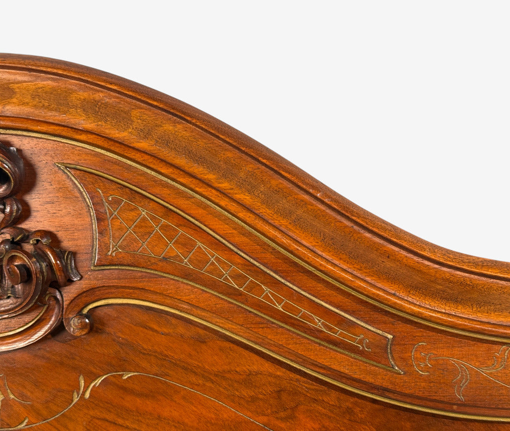 French Provincial Style, Twin Headboards, Walnut, Gilt, France, 20th c.