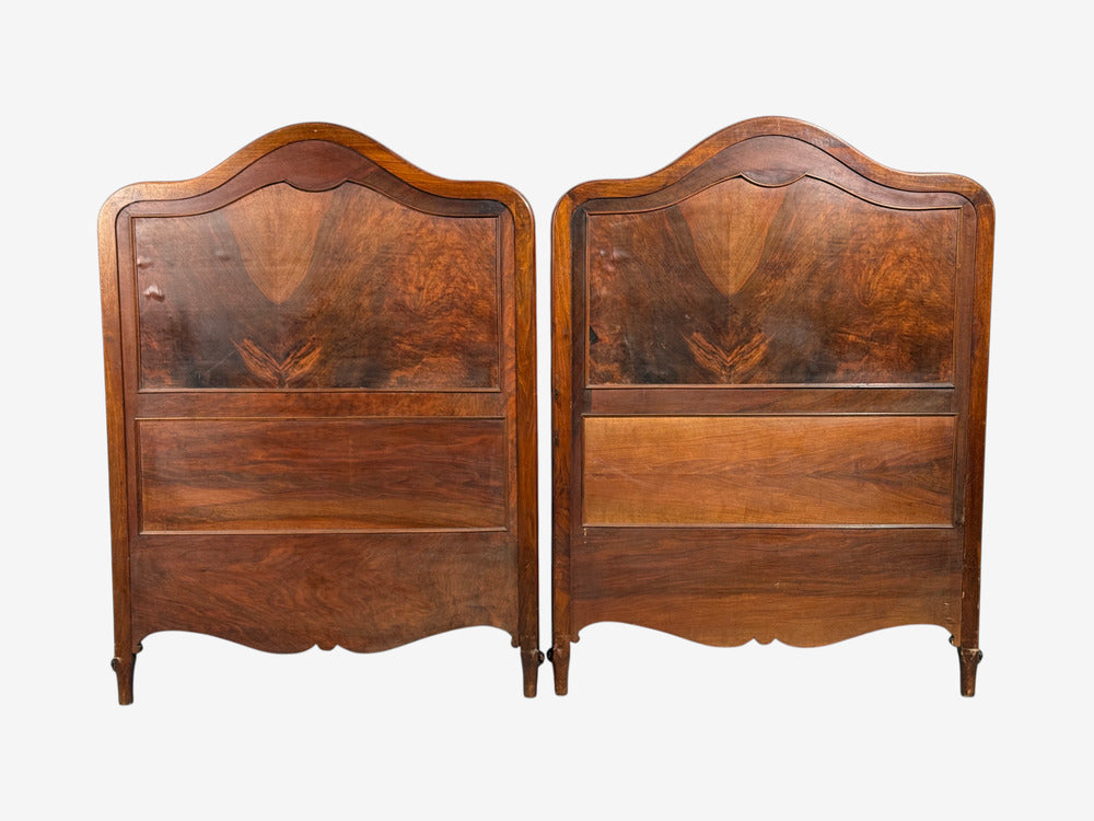 French Provincial Style, Twin Headboards, Walnut, Gilt, France, 20th c.