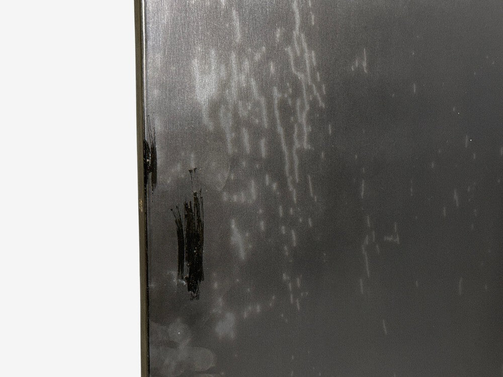 Chinese Export, Jappanned Screen, Crackle Lacquer, Gilt, Brass, China, 1960s