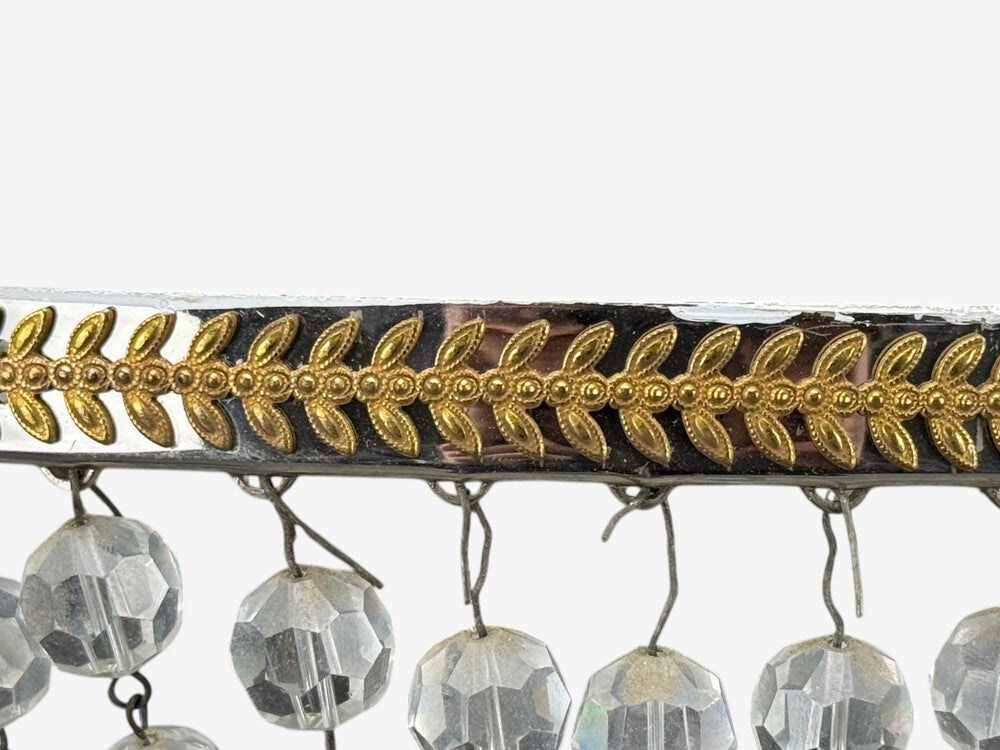 Neoclassical, Basket Flush Mount Ceiling Light, Bronze, Crystal, France, 20th c.
