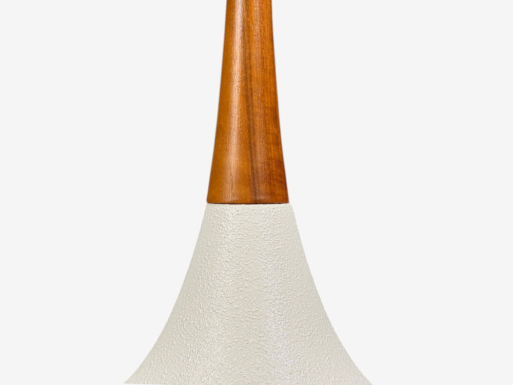 American Modern, Large Table Lamps, Porcelain, Walnut, Brass, USA, 1950s
