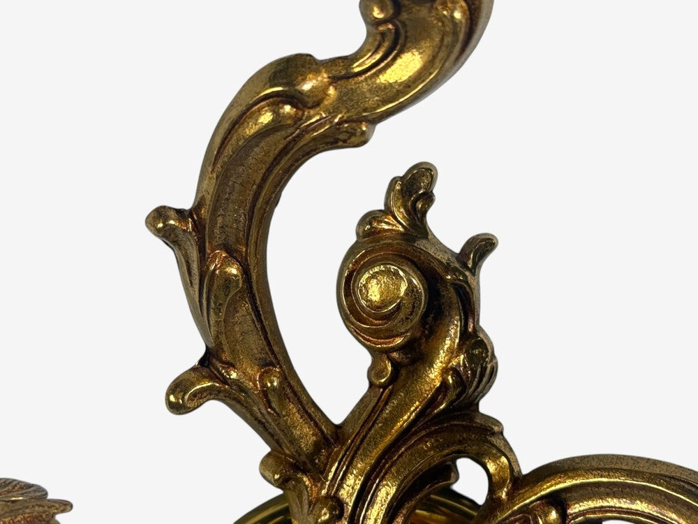 Louis XV Rococo Style, Candle Holder Sconces or Wall Lights, Bronze, Plastic, France, 20th c.