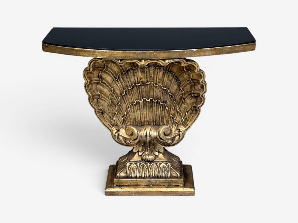 Grosfeld House attr., Large Shell Wall Sconces, Silver Leaf, USA, 1970s