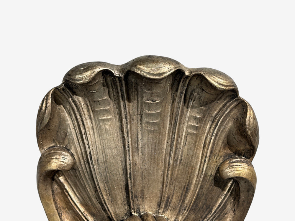 Grosfeld House attr., Large Shell Wall Sconces, Silver Leaf, USA, 1970s