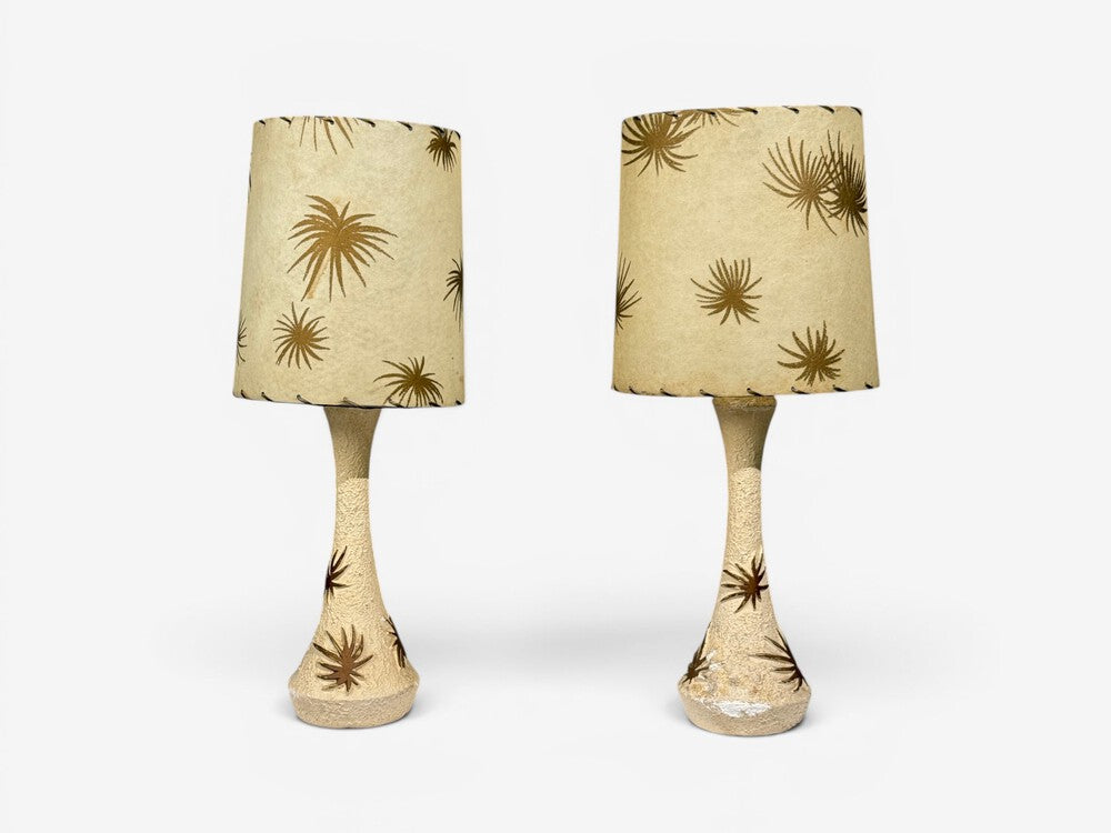 American Modern,  Atomic Age Table Lamps, Chalkware, Fiberglass, USA, 1950s