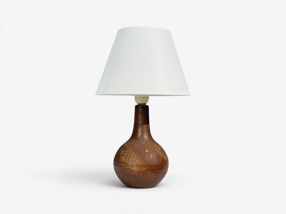 Søholm Stentøj, Danish Modern, Table Lamp, Burnt Orange Ceramic, Denmark, 1960s