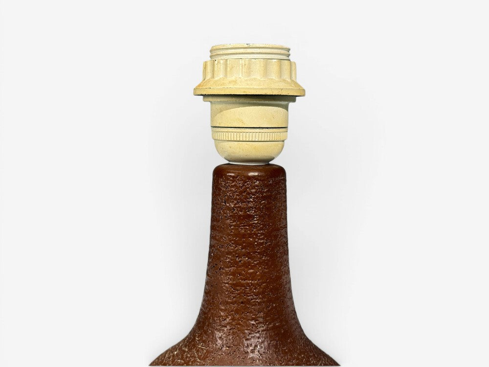 Søholm Stentøj, Danish Modern, Table Lamp, Burnt Orange Ceramic, Denmark, 1960s