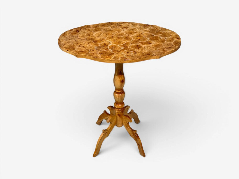 Swedish Modern, Side Table, Pine, Sliced Log, Sweden, 1960s