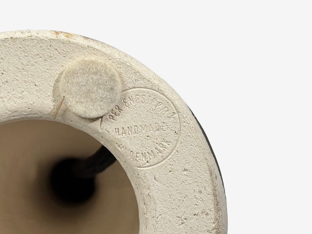 Per Engstrom, Small Table Lamp, Beige Ceramic, Denmark, 1970s