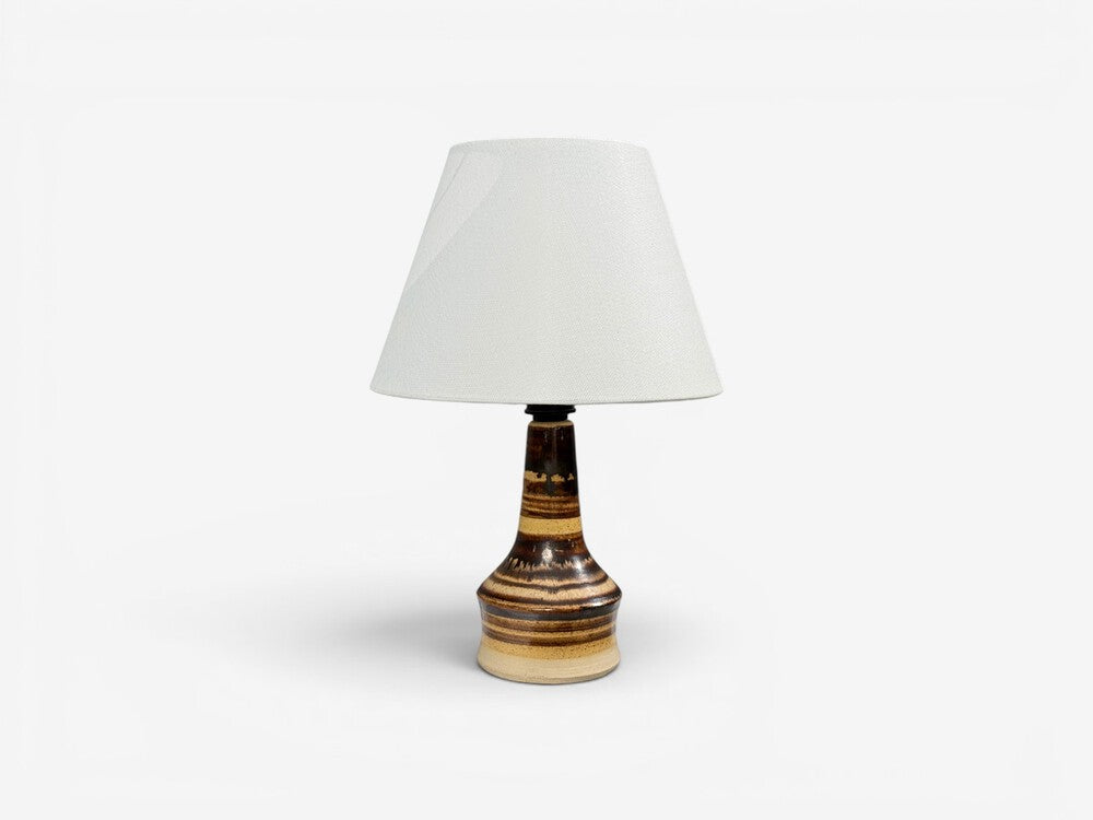 Per Engstrom, Small Table Lamp, Beige Ceramic, Denmark, 1970s