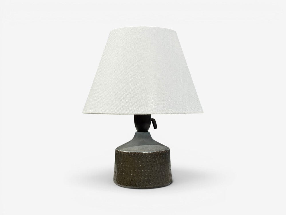 Swedish Modern, Small Table Lamp, Blue Ceramic, Sweden, 1960s
