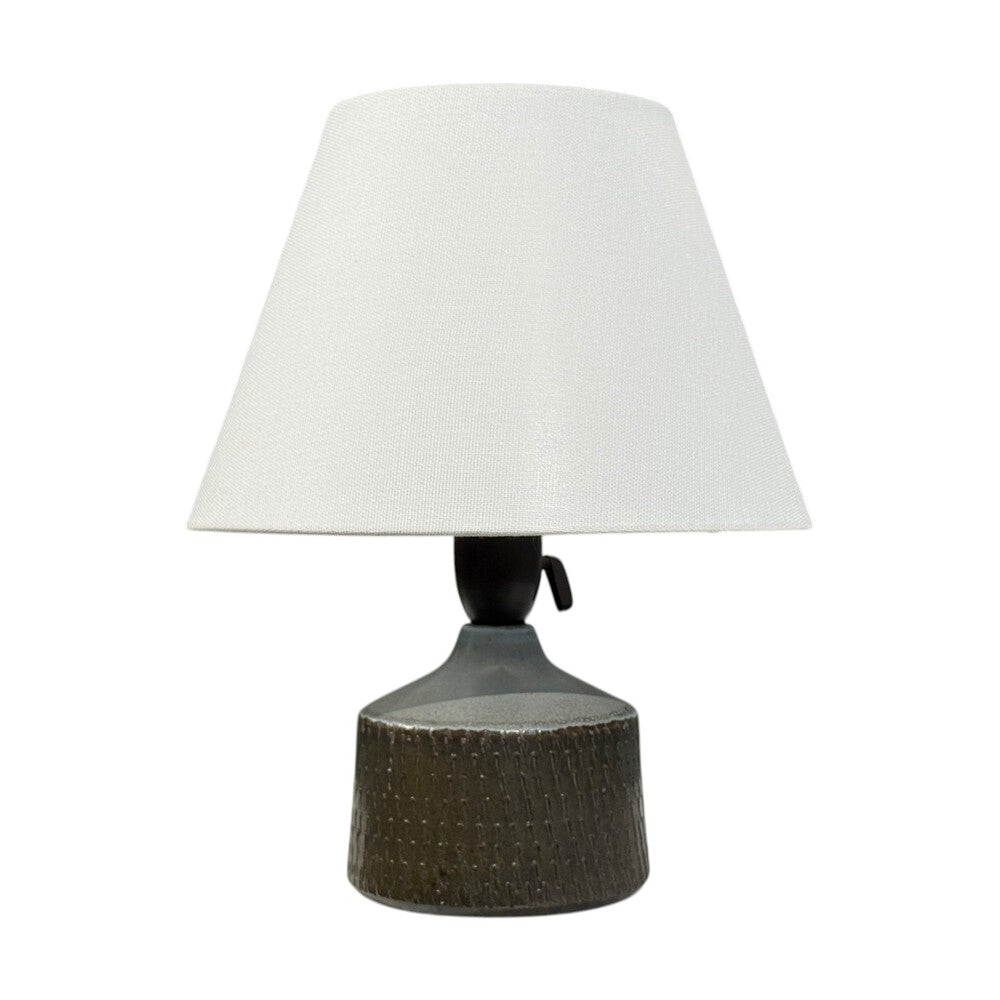 Swedish Modern, Small Table Lamp, Blue Ceramic, Sweden, 1960s