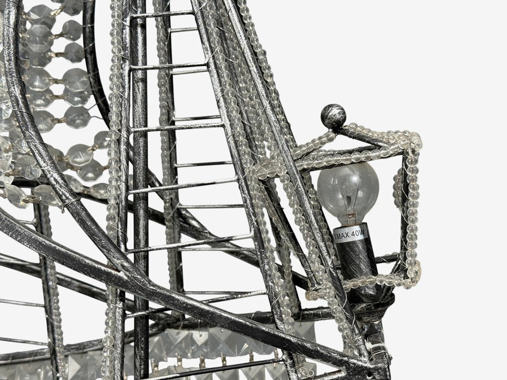 Neoclassical Style, Large Sail Boat Chandelier, Iron, Crystal, 2000s