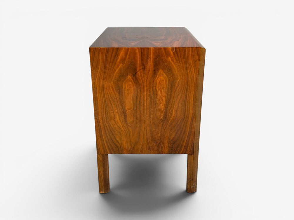 Edmond J. Spence, Sculptural Nightstands, Walnut, Sweden, 1950s