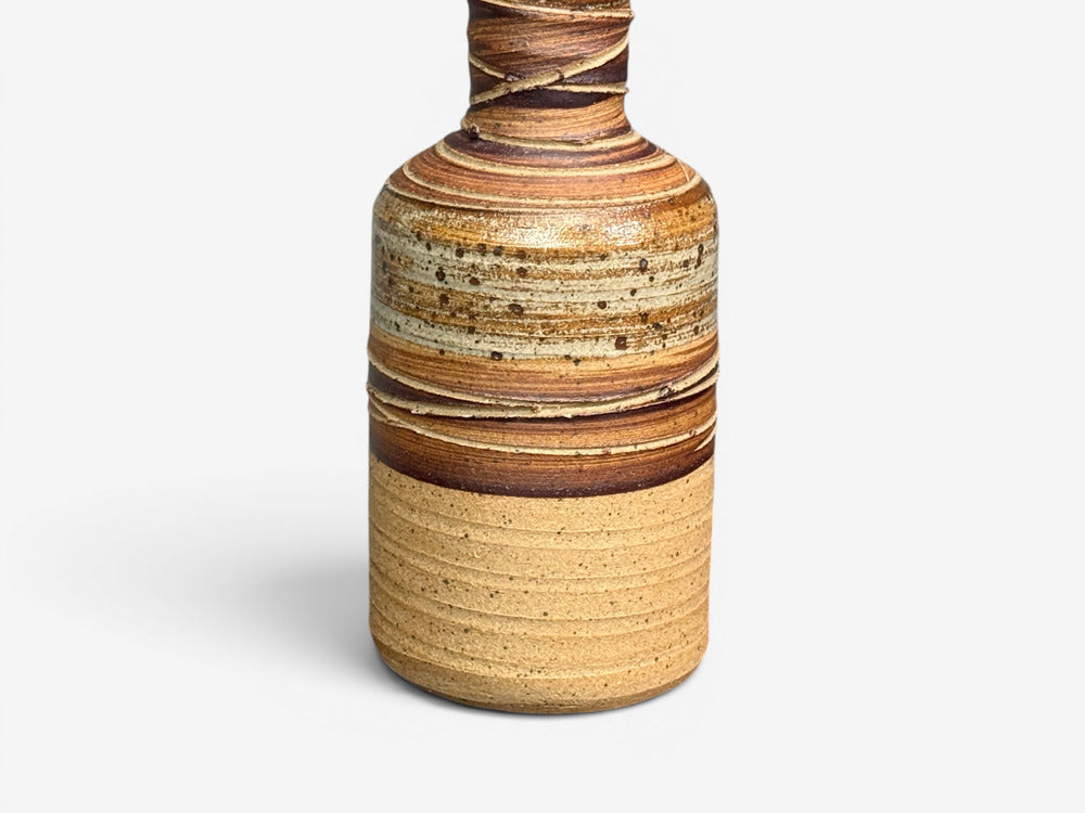 Tue Poulsen, Table Lamp, Beige Stoneware, Denmark, 1950s