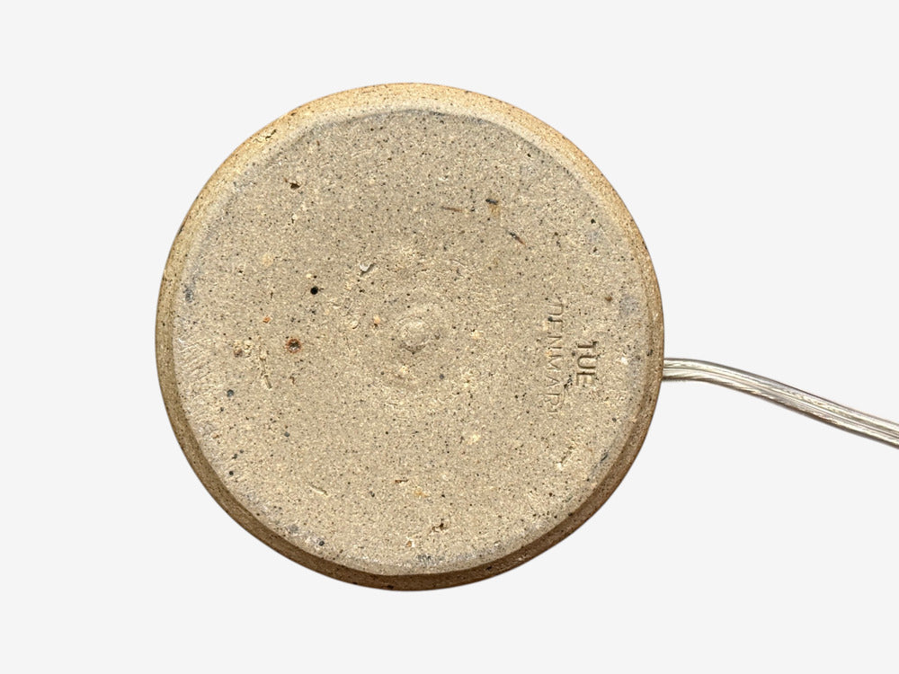 Tue Poulsen, Table Lamp, Beige Stoneware, Denmark, 1950s