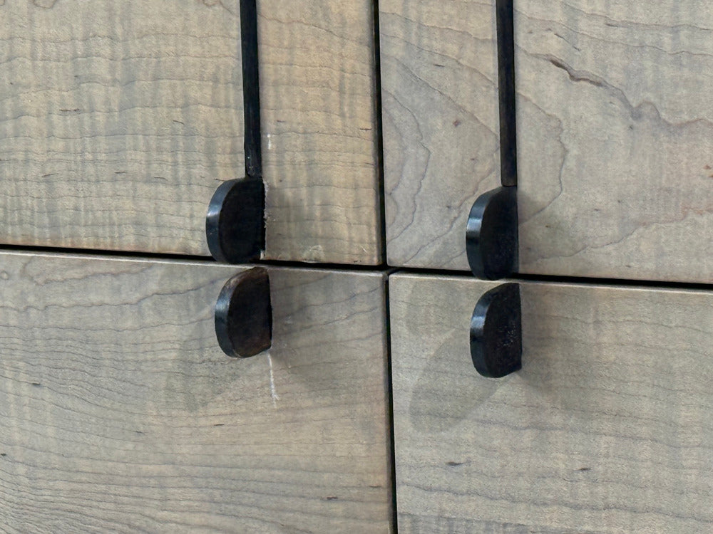 BDDW, Modern 'Lake' Credenza or Sideboard, Ebonized Wood, Tiger Maple, USA, 2015