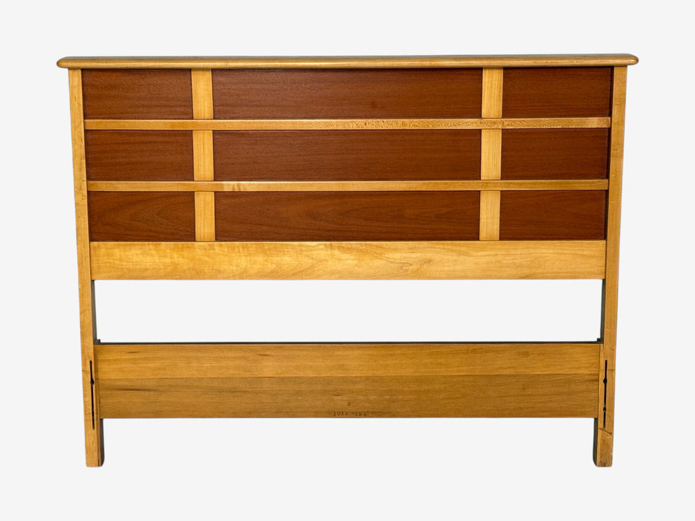 Paul Frankl, Rare Twin Headboards, Mahogany, Rock Maple, USA, 1950s