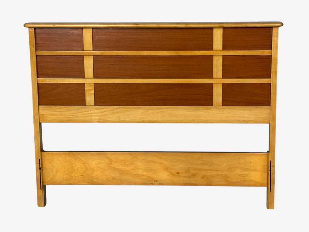 Paul Frankl, Rare Twin Headboards, Mahogany, Rock Maple, USA, 1950s