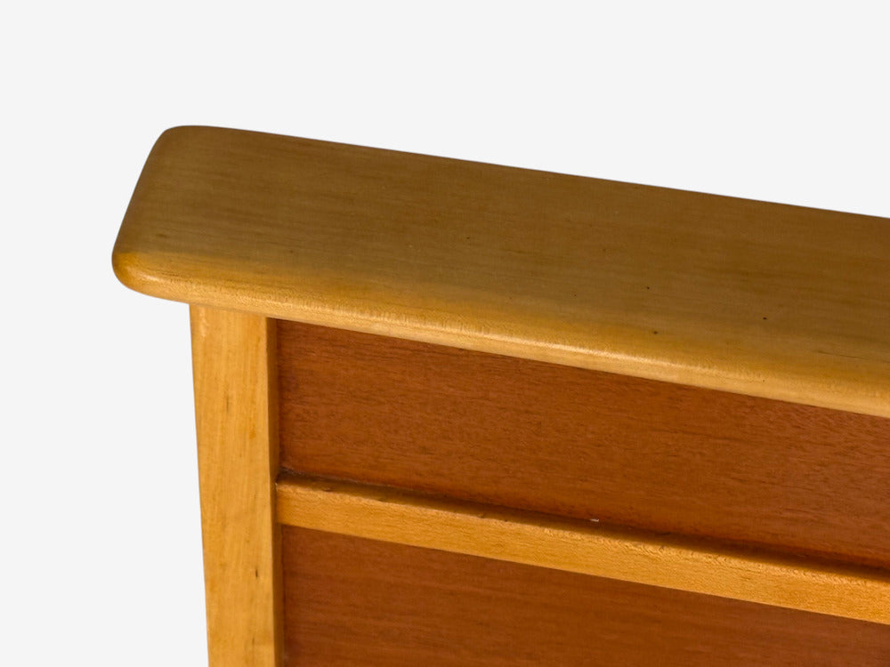 Paul Frankl, Rare Twin Headboards, Mahogany, Rock Maple, USA, 1950s
