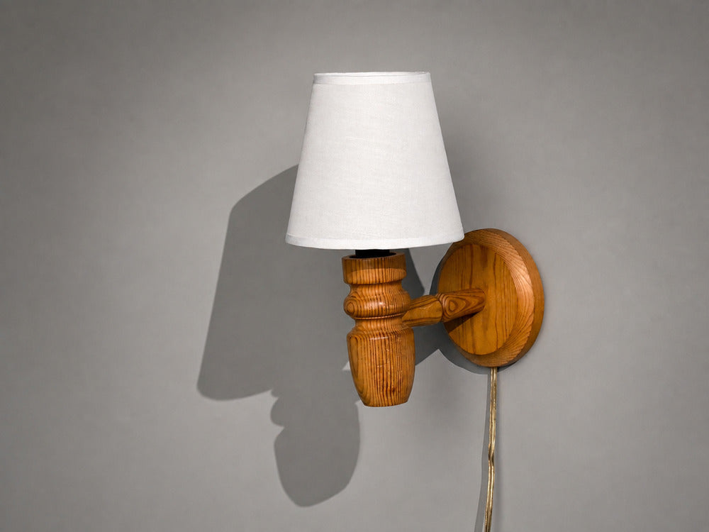 Magnafon Belysning APS, Danish Modern, Wall Sconce, Pine, Denmark, 1960s