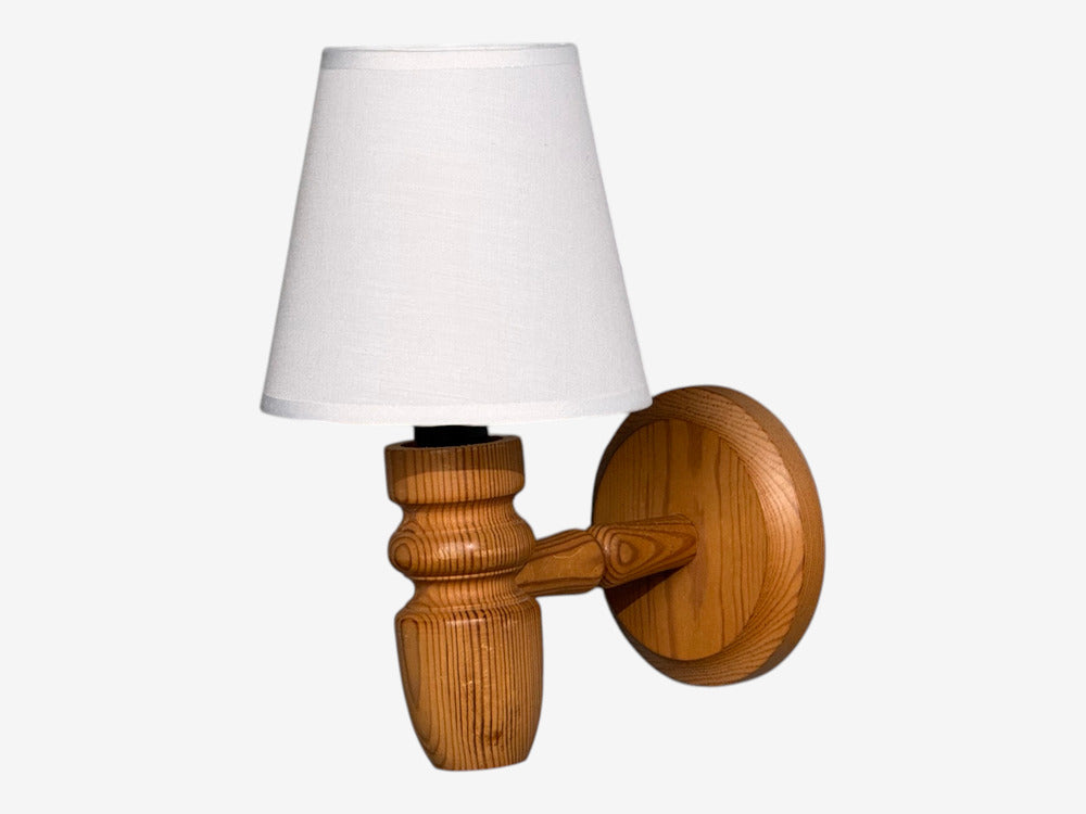 Magnafon Belysning APS, Danish Modern, Wall Sconce, Pine, Denmark, 1960s