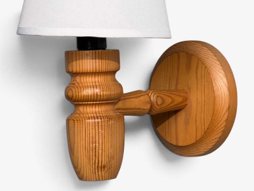 Magnafon Belysning APS, Danish Modern, Wall Sconce, Pine, Denmark, 1960s