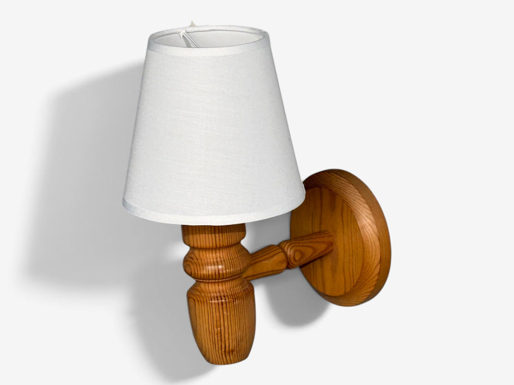 Magnafon Belysning APS, Danish Modern, Wall Sconce, Pine, Denmark, 1960s
