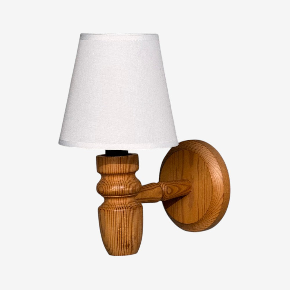 Magnafon Belysning APS, Danish Modern, Wall Sconce, Pine, Denmark, 1960s