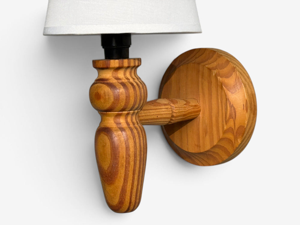 Swedish Modern, Wall Sconce, Pine, Sweden, 1960s