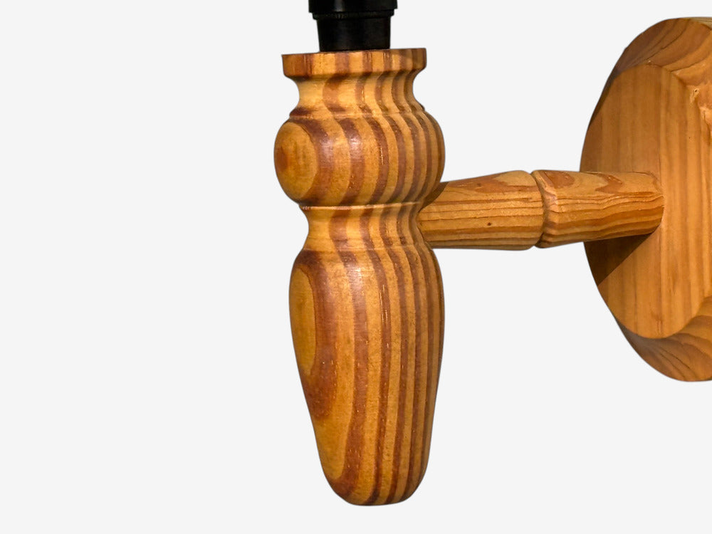 Swedish Modern, Wall Sconce, Pine, Sweden, 1960s