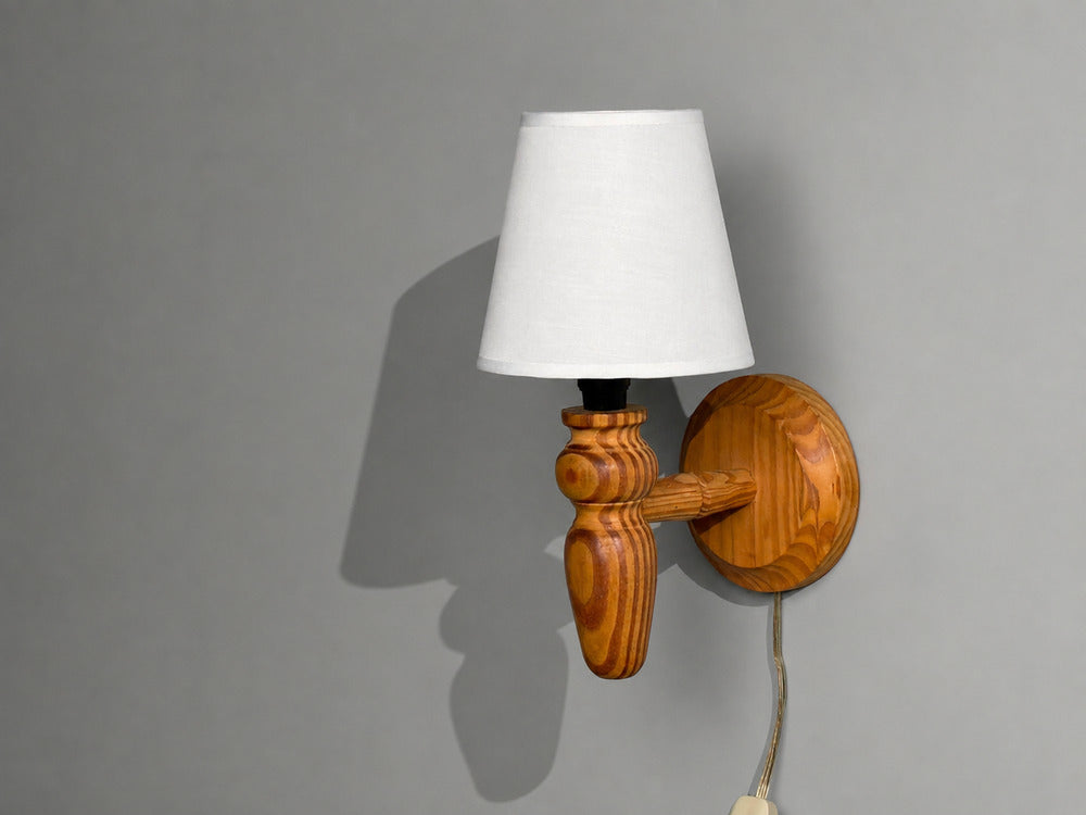 Swedish Modern, Wall Sconce, Pine, Sweden, 1960s