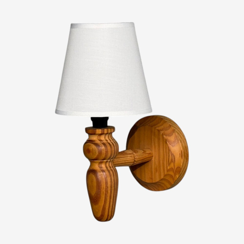 Swedish Modern, Wall Sconce, Pine, Sweden, 1960s