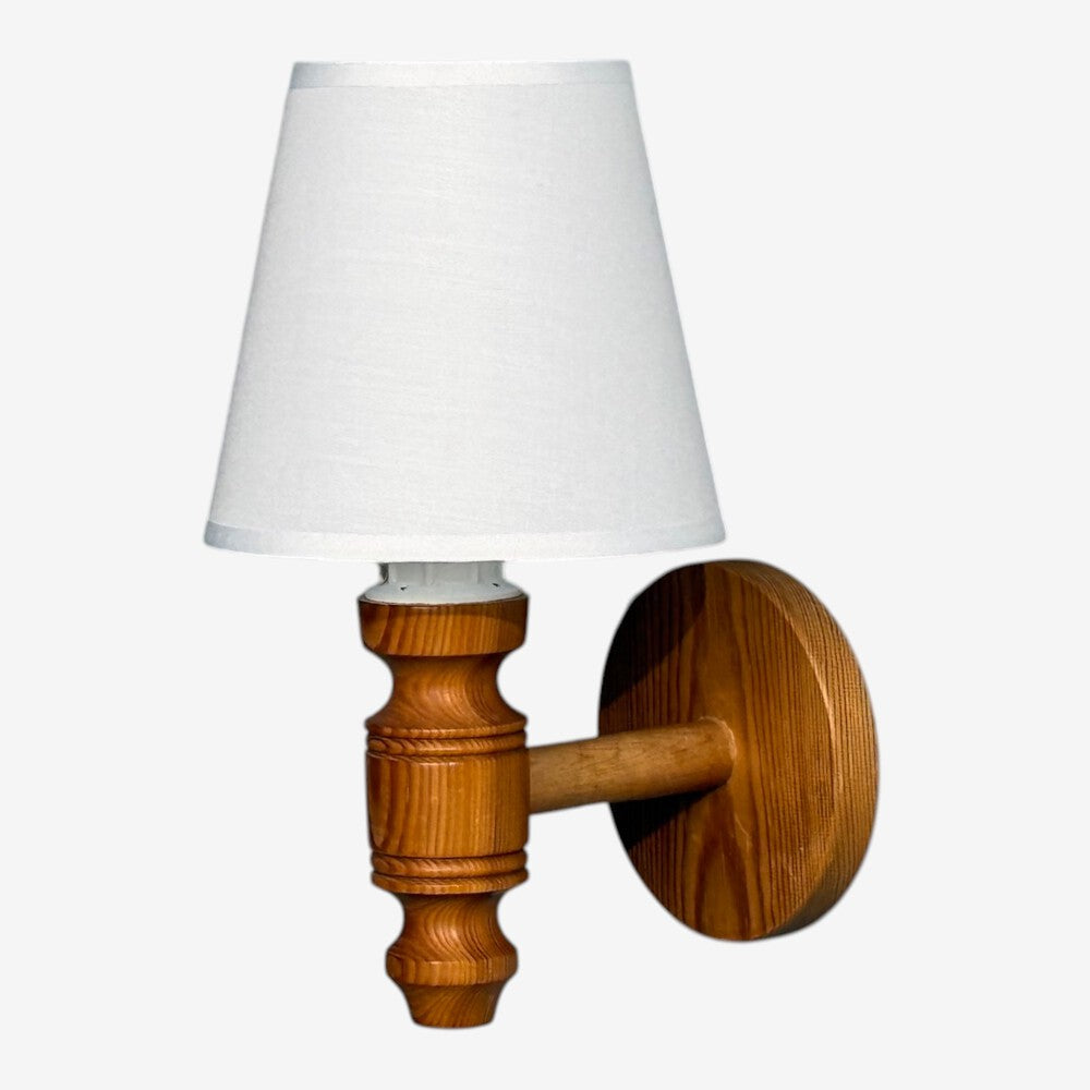 Frits Lindgren, Swedish Modern, Wall Sconce, Pine, Sweden, 1960s