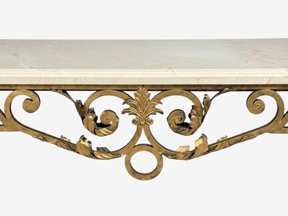 Maitland Smith, Console Table, Gilt Metal, Marble, Philippines, 1980s