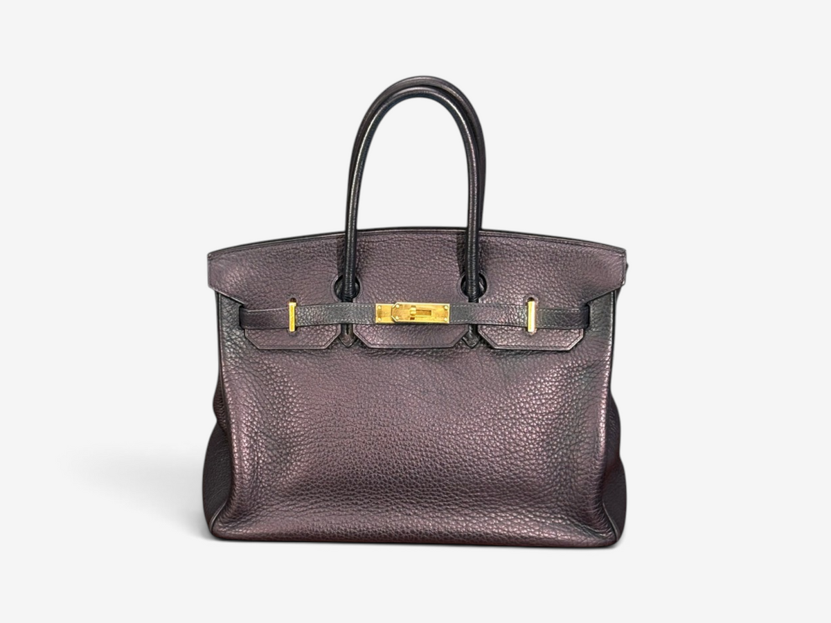Hermès, Birkin Retourne 35, Taurillon Clemence Leather, Gold Hardware, France, 2003