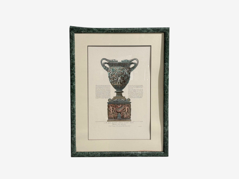 Giovanni Battista Piranesi Style, Framed Antique Vase Engravings, 1970s