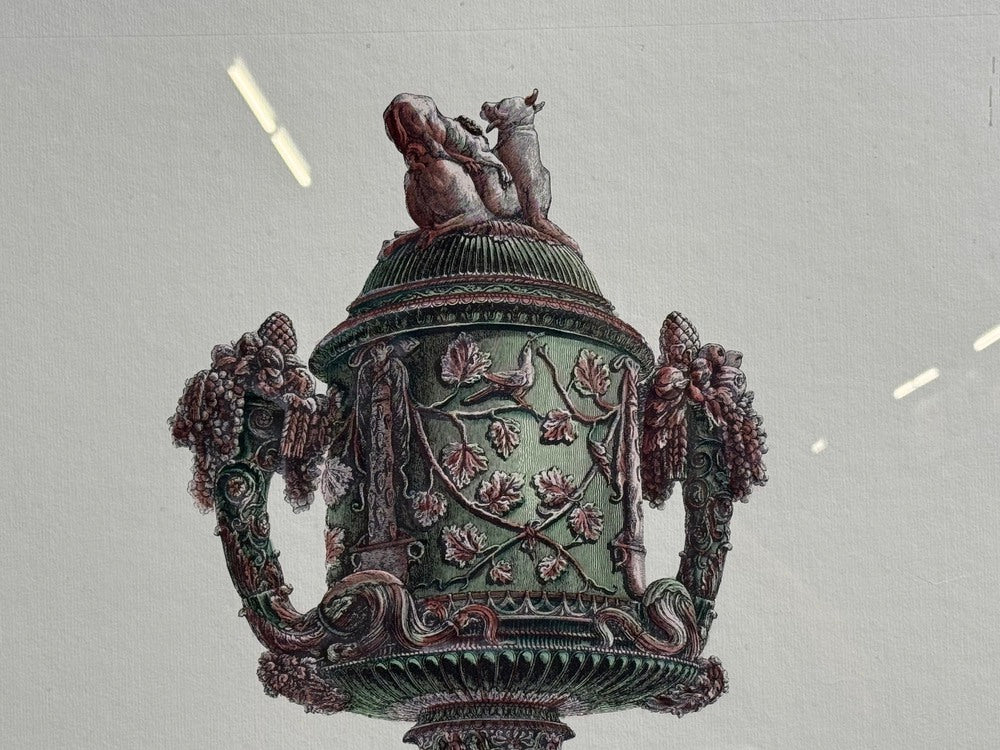 Giovanni Battista Piranesi Style, Framed Antique Vase Engravings, 1970s