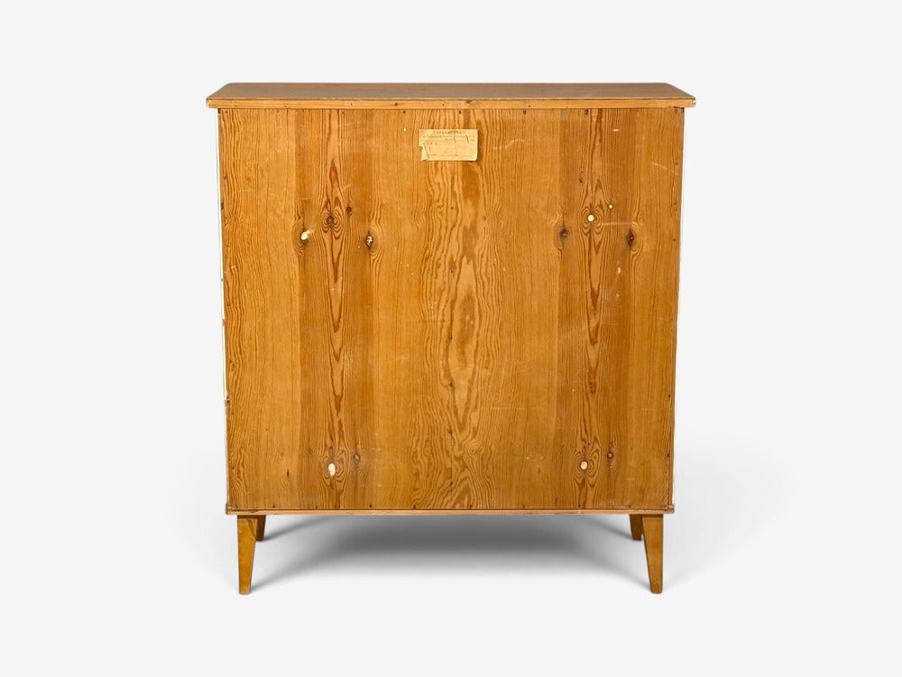 Swedish Modern, Nordens Flora Cabinet, Birch, Floral Lithographs, Sweden, 1940s