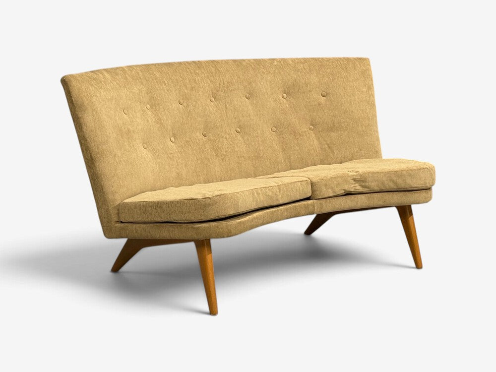 Carl Gustaf Hiort af Ornäs, Sofa, Fabric, Lacquered Wood, Finland, 1940s