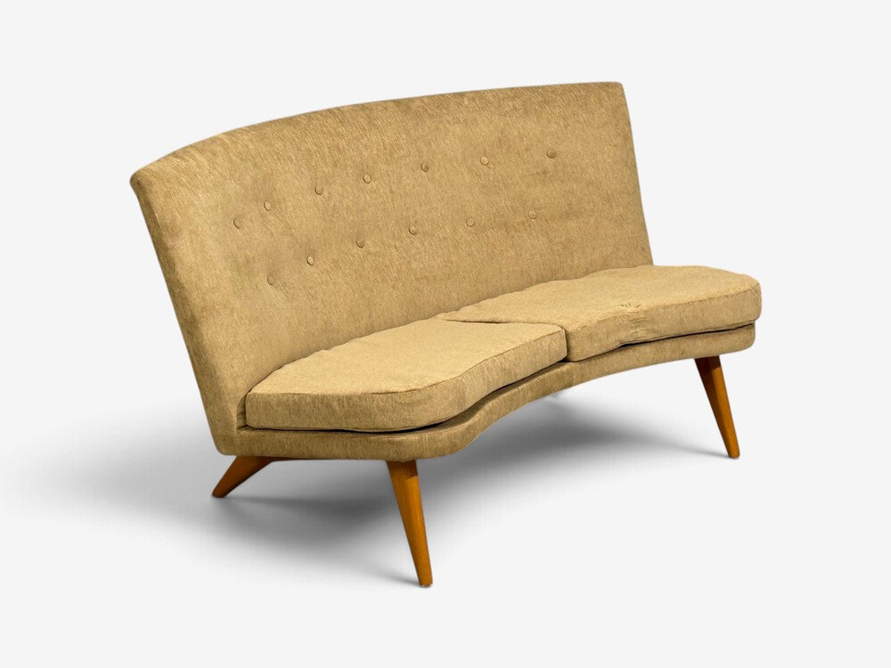 Carl Gustaf Hiort af Ornäs, Sofa, Fabric, Lacquered Wood, Finland, 1940s