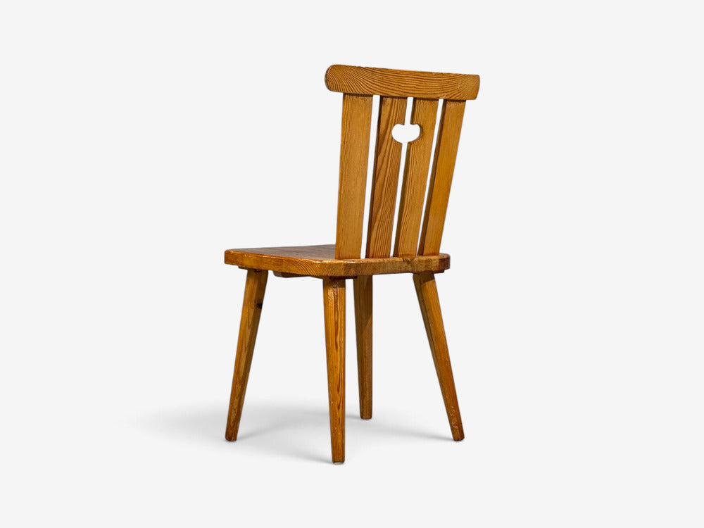 Göran Malmvall, Six Dining Chairs, Pine, Sweden, 1970s