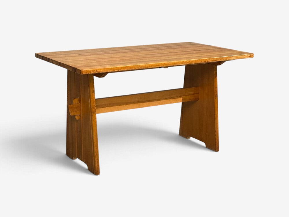 Göran Malmvall, Dining Table, Pine, Sweden, 1970s