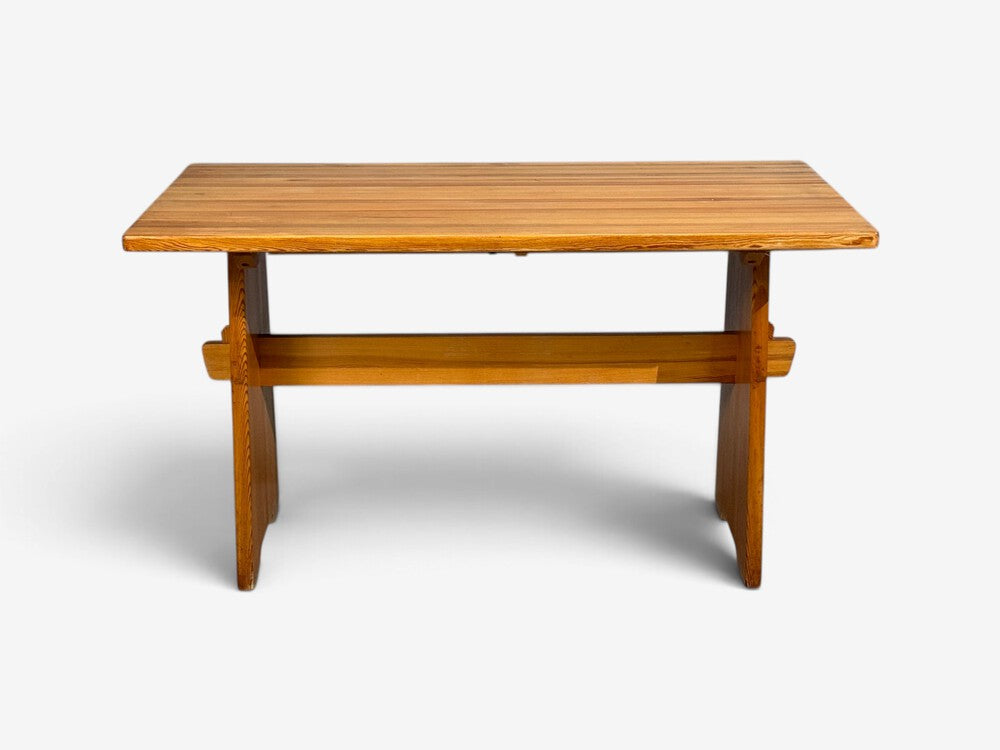 Göran Malmvall, Dining Table and Six Chairs, Pine, Sweden, 1970s