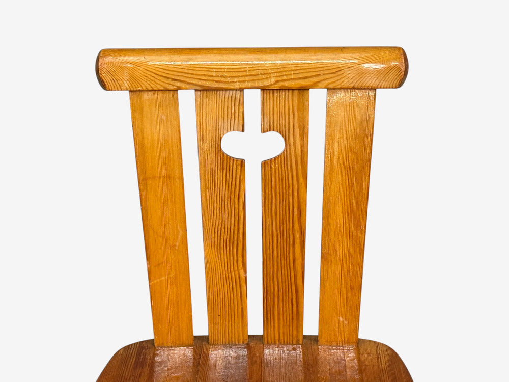 Göran Malmvall, Dining Table and Six Chairs, Pine, Sweden, 1970s