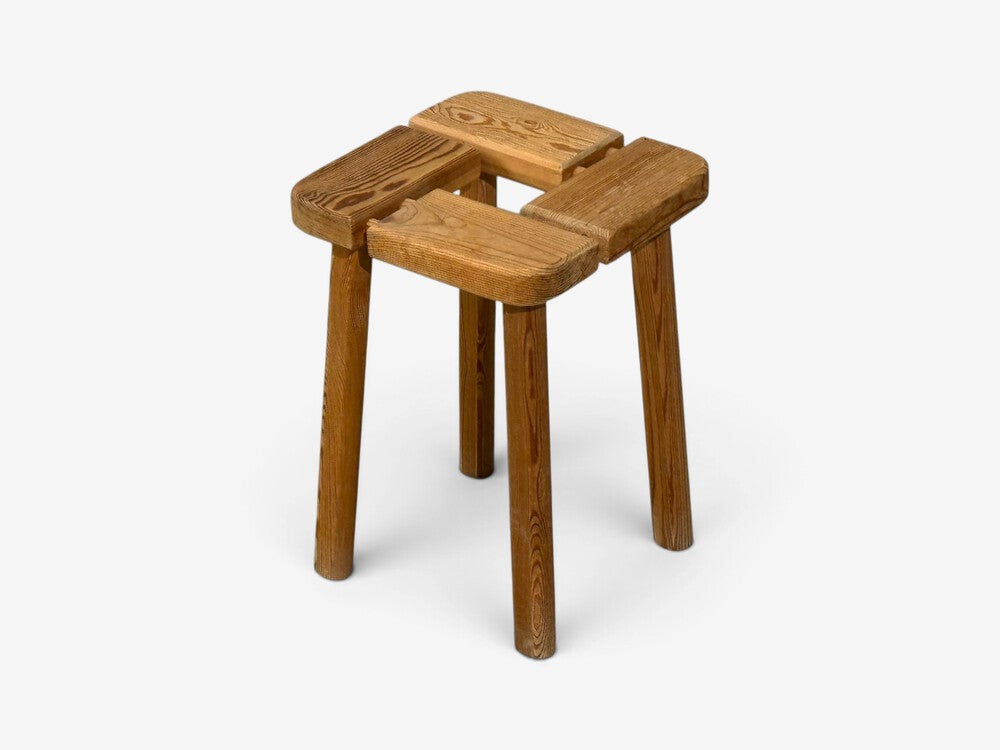 Olof Ottelin attr., Finnish Mid-Century Modern, Stool, Pine, Finland, 1950s